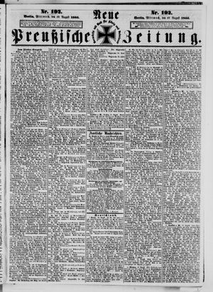 Neue preußische Zeitung vom 19.08.1863