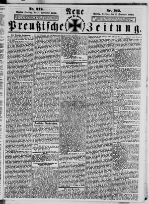 Neue preußische Zeitung vom 11.09.1863