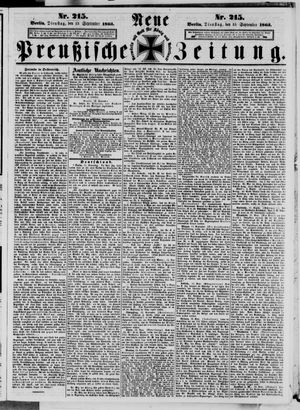 Neue preußische Zeitung vom 15.09.1863
