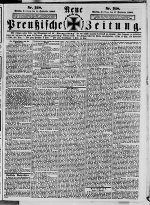 Neue preußische Zeitung vom 18.09.1863