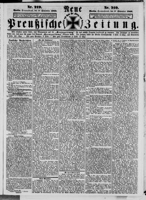 Neue preußische Zeitung vom 19.09.1863