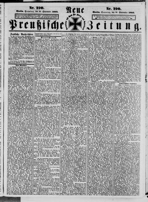 Neue preußische Zeitung vom 20.09.1863