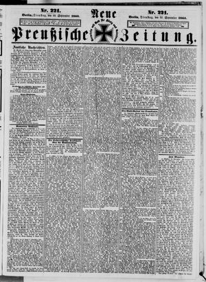 Neue preußische Zeitung vom 22.09.1863
