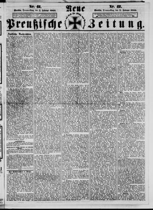 Neue preußische Zeitung vom 25.02.1864