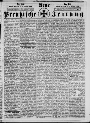 Neue preußische Zeitung vom 26.02.1864