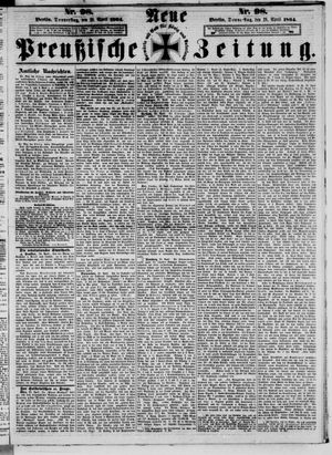Neue preußische Zeitung vom 28.04.1864