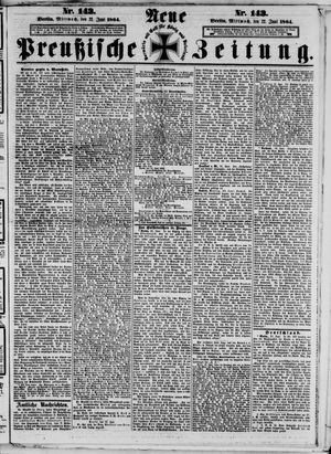 Neue preußische Zeitung vom 22.06.1864