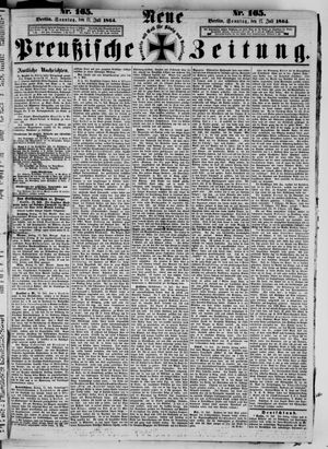 Neue preußische Zeitung vom 17.07.1864