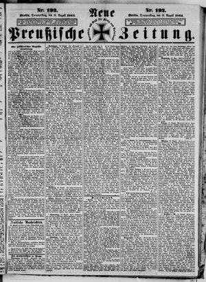 Neue preußische Zeitung vom 18.08.1864