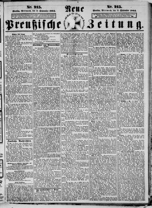 Neue preußische Zeitung vom 14.09.1864