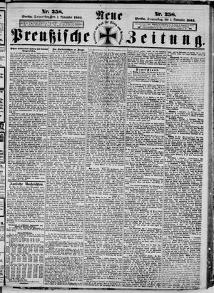 Neue preußische Zeitung on Nov 3, 1864
