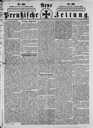 Neue preußische Zeitung vom 03.02.1865