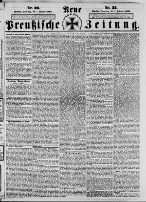Neue preußische Zeitung vom 07.02.1865