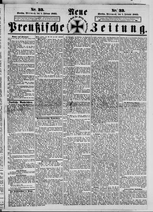 Neue preußische Zeitung vom 08.02.1865