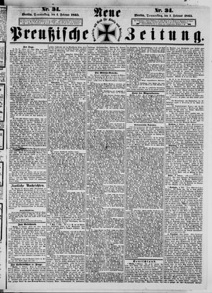 Neue preußische Zeitung vom 09.02.1865