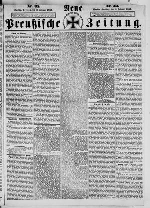 Neue preußische Zeitung vom 10.02.1865