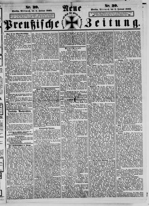 Neue preußische Zeitung vom 15.02.1865