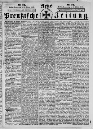 Neue preußische Zeitung vom 16.02.1865