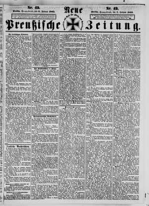Neue preußische Zeitung vom 18.02.1865