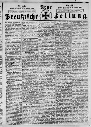 Neue preußische Zeitung vom 19.02.1865