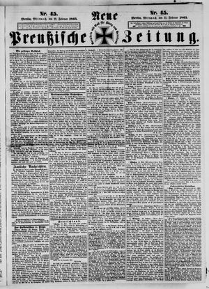 Neue preußische Zeitung vom 22.02.1865