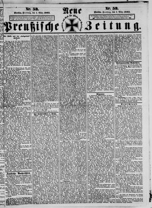 Neue preußische Zeitung vom 03.03.1865
