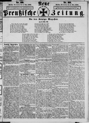 Neue preußische Zeitung vom 22.03.1865