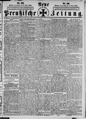 Neue preußische Zeitung vom 30.03.1865