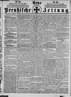Neue preußische Zeitung vom 31.03.1865