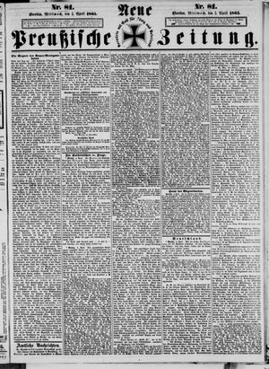 Neue preußische Zeitung vom 05.04.1865