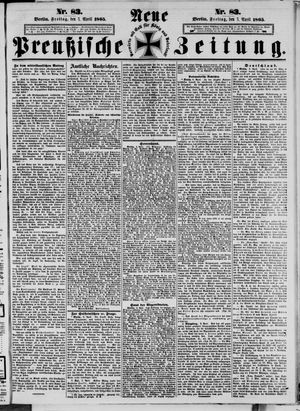 Neue preußische Zeitung vom 07.04.1865