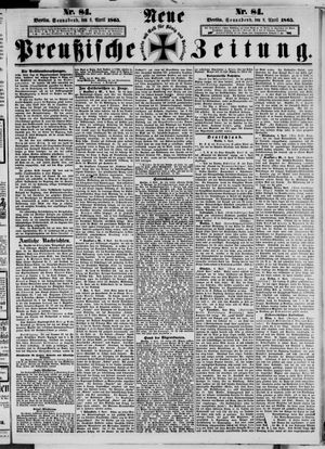 Neue preußische Zeitung vom 08.04.1865