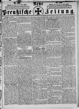 Neue preußische Zeitung vom 21.04.1865