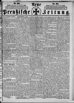Neue preußische Zeitung vom 23.04.1865