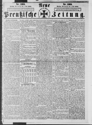 Neue preußische Zeitung vom 03.05.1865