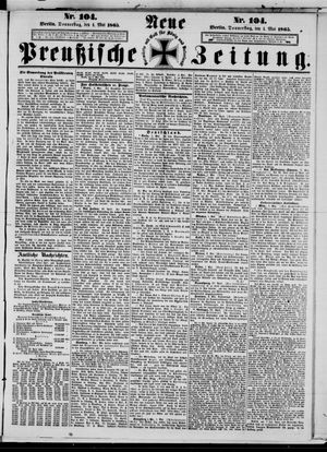 Neue preußische Zeitung vom 04.05.1865