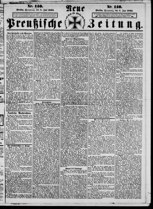 Neue preußische Zeitung vom 18.06.1865