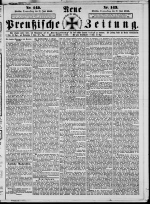 Neue preußische Zeitung vom 22.06.1865