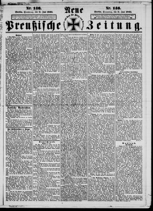 Neue preußische Zeitung vom 25.06.1865