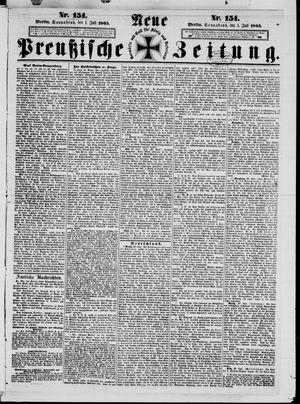 Neue preußische Zeitung on Jul 1, 1865