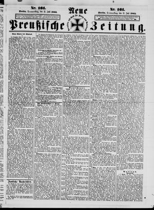 Neue preußische Zeitung vom 13.07.1865