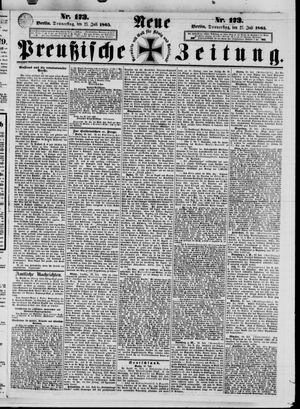 Neue preußische Zeitung vom 27.07.1865
