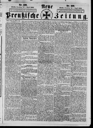 Neue preußische Zeitung vom 01.08.1865