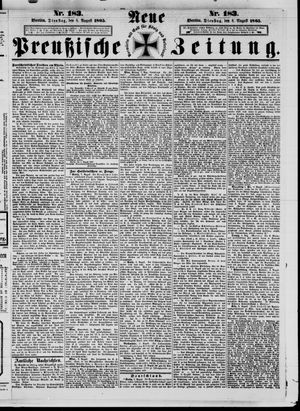 Neue preußische Zeitung on Aug 8, 1865