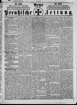 Neue preußische Zeitung vom 09.08.1865