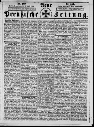 Neue preußische Zeitung vom 12.08.1865