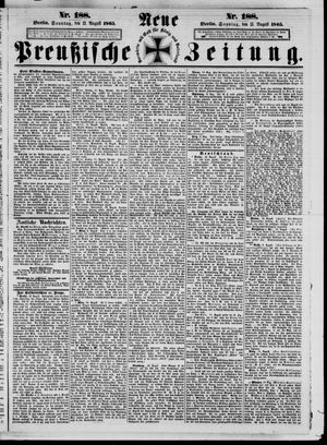 Neue preußische Zeitung vom 13.08.1865