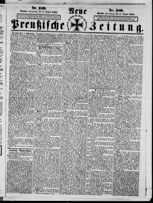 Neue preußische Zeitung vom 15.08.1865