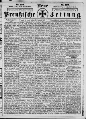 Neue preußische Zeitung on Sep 8, 1865