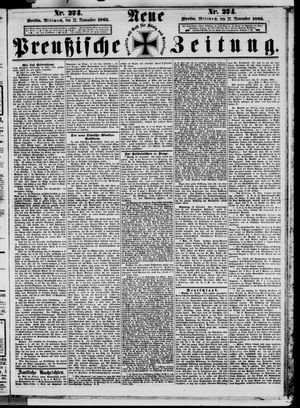 Neue preußische Zeitung vom 22.11.1865
